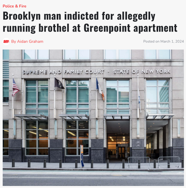 纽约布鲁克林公寓经营卖淫场所，MTA雇员被控罪